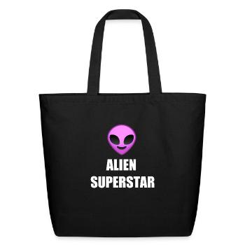 alien superstar - Eco-Friendly Cotton Tote - black - Front