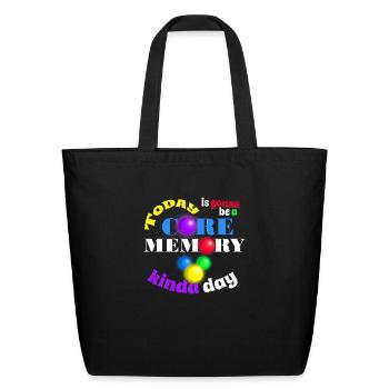Core Memory Day green - Eco-Friendly Cotton Tote - black - Front