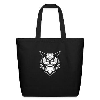 Owl Bird Birds - Eco-Friendly Cotton Tote - black - Front