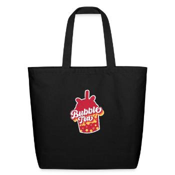 bubble tea - Eco-Friendly Cotton Tote - black - Front
