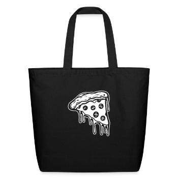 Pizza Slice Pizzeria - Eco-Friendly Cotton Tote - black - Front