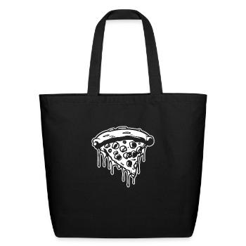 Pizza Slice Pizzeria - Eco-Friendly Cotton Tote - black - Front