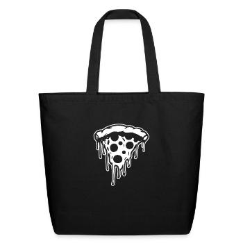 Pizza Slice Pizzeria - Eco-Friendly Cotton Tote - black - Front