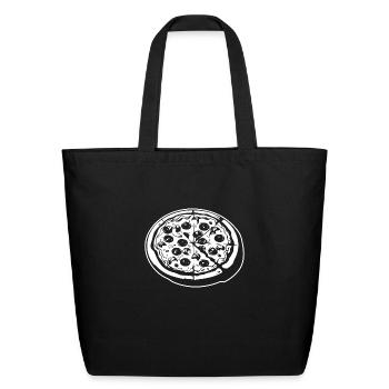 Pizza Slice Pizzeria - Eco-Friendly Cotton Tote - black - Front