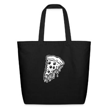 Pizza Slice Pizzeria - Eco-Friendly Cotton Tote - black - Front