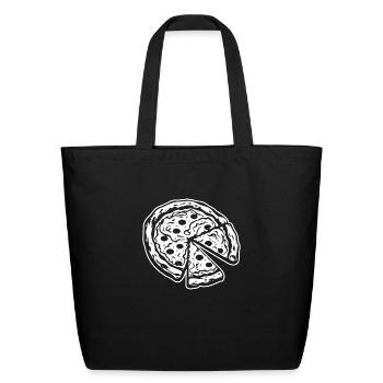 Pizza Slice Pizzeria - Eco-Friendly Cotton Tote - black - Front