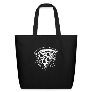 Pizza Slice Pizzeria - Eco-Friendly Cotton Tote - black - Front