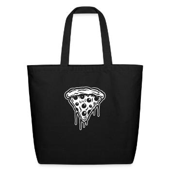 Pizza Slice Pizzeria - Eco-Friendly Cotton Tote - black - Front
