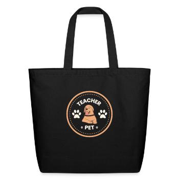 TEACHER PET - Eco-Friendly Cotton Tote - black - Front