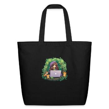 Mystical Forest Guardian - Eco-Friendly Cotton Tote - black - Front