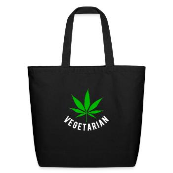 Plant Based Stoner - Eco-Friendly Cotton Tote - black - Front