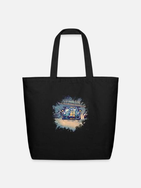 Racing Car - Eco-Friendly Cotton Tote - black