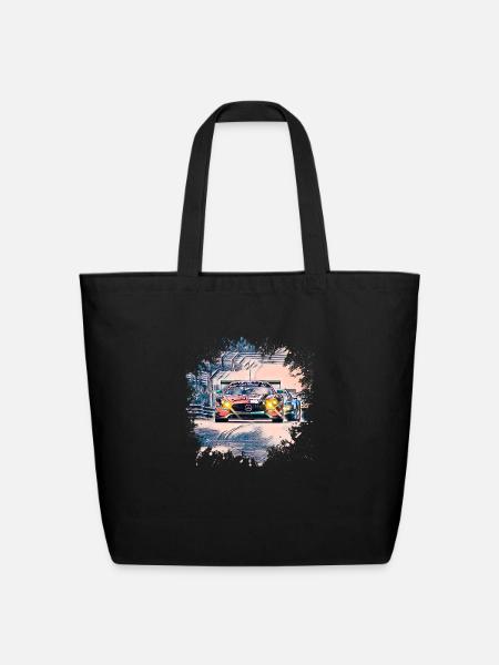 Racing Car - Eco-Friendly Cotton Tote - black