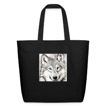 pet dog - Eco-Friendly Cotton Tote - black - Front