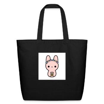 Easter Bunny - Eco-Friendly Cotton Tote - black - Front