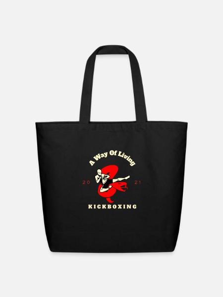 A Way Of Living Kickboxing - Eco-Friendly Cotton Tote - black