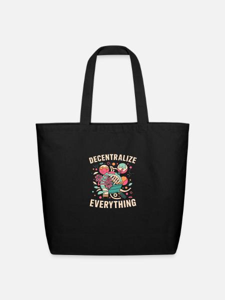 Decentralize Everything - Eco-Friendly Cotton Tote - black