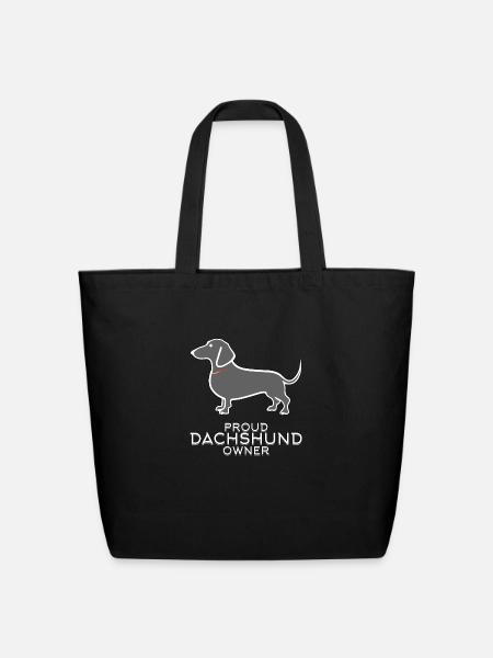 Dachshund Owner 3 - Eco-Friendly Cotton Tote - black