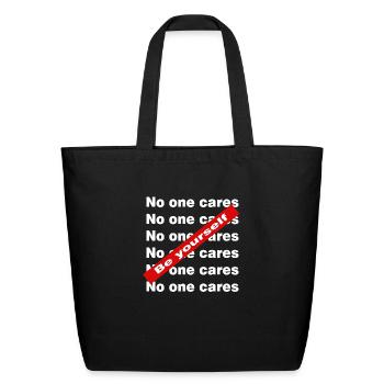 be yourself - Eco-Friendly Cotton Tote - black - Front