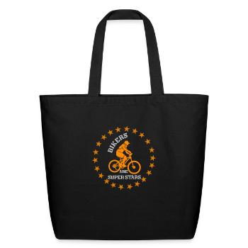 Cycling4Life - Bikers are Superstars - Eco-Friendly Cotton Tote - black - Front