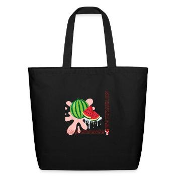 watermelon - Eco-Friendly Cotton Tote - black - Front
