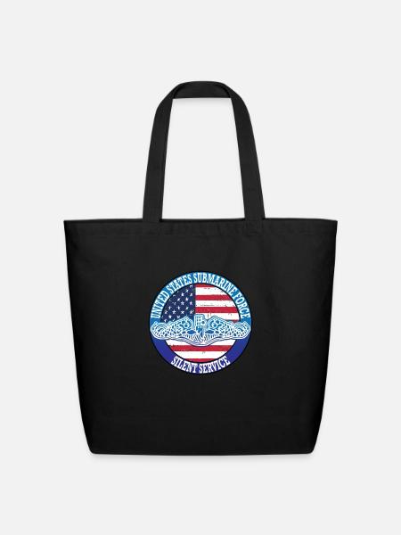 United States Submarine Force Silent Service - Eco-Friendly Cotton Tote - black