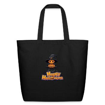 Printed design Happy halloween - Eco-Friendly Cotton Tote - black - Front