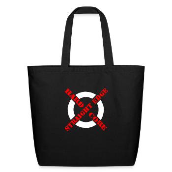 HARD CORE / STAIGHT EDGE - Eco-Friendly Cotton Tote - black - Front