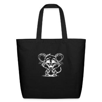 Cute mouse for nature rodent lover - Eco-Friendly Cotton Tote - black - Front
