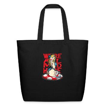 Alice Wonderland Selfie - Eco-Friendly Cotton Tote - black - Front