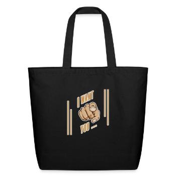 I Want You. - Eco-Friendly Cotton Tote - black - Front