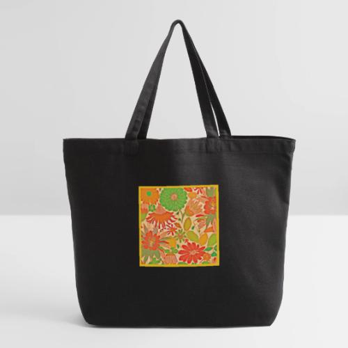 Vibrant Blossom Elegance Pattern - Eco-Friendly Cotton Tote