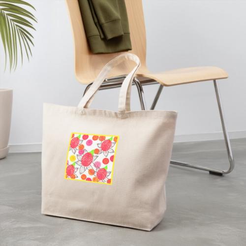 Floral Elegance Symphony Pattern - Eco-Friendly Cotton Tote