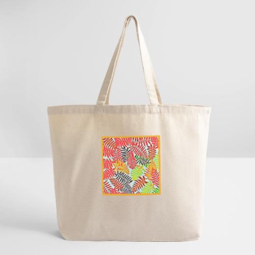 Chic Leaves Artistic Spectrum - Eco-Friendly Cotton Tote