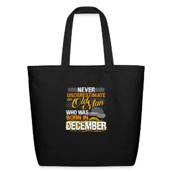 Born in december - Eco-Friendly Cotton Tote - black - Front