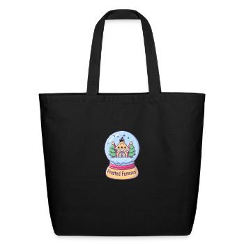 Snow Globe: Frosted Funnies - Eco-Friendly Cotton Tote - black - Front