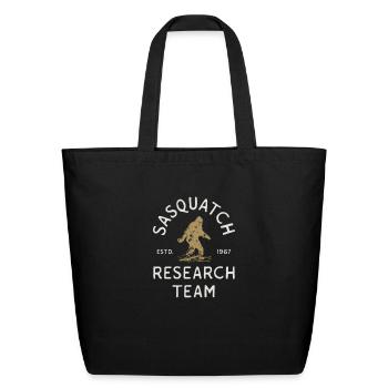 Sasquatch Research Team - Eco-Friendly Cotton Tote - black - Front