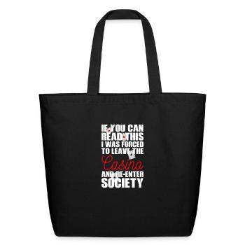 Funny Casino Gambling Gamble - Eco-Friendly Cotton Tote - black - Front