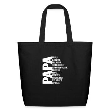 Best Papa - Eco-Friendly Cotton Tote - black - Front