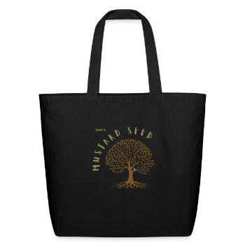 Just a Mustard Seed - Eco-Friendly Cotton Tote - black - Front