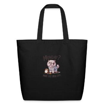 dog, Monday More like Meh-day - Eco-Friendly Cotton Tote - black - Front