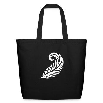 Curved Ink Nib - Eco-Friendly Cotton Tote - black - Front