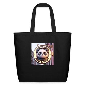 Sad Pandas logo #3 - Eco-Friendly Cotton Tote - black - Front