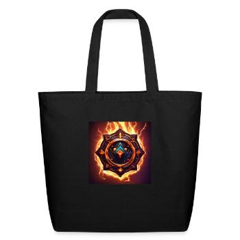 Star all pend type - Eco-Friendly Cotton Tote - black - Front