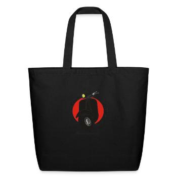scooter - Eco-Friendly Cotton Tote - black - Front