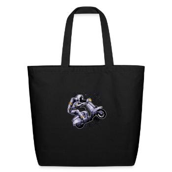 scooter - Eco-Friendly Cotton Tote - black - Front
