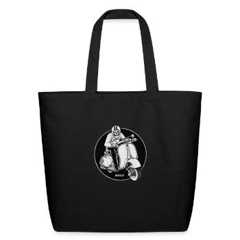 scooter - Eco-Friendly Cotton Tote - black - Front