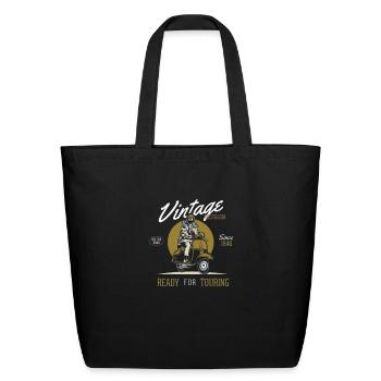 scooter - Eco-Friendly Cotton Tote - black - Front