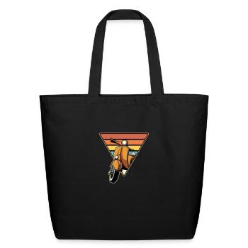 scooter - Eco-Friendly Cotton Tote - black - Front