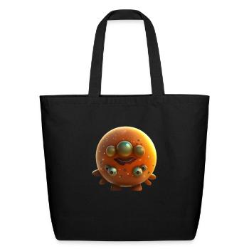 strange ball - Eco-Friendly Cotton Tote - black - Front
